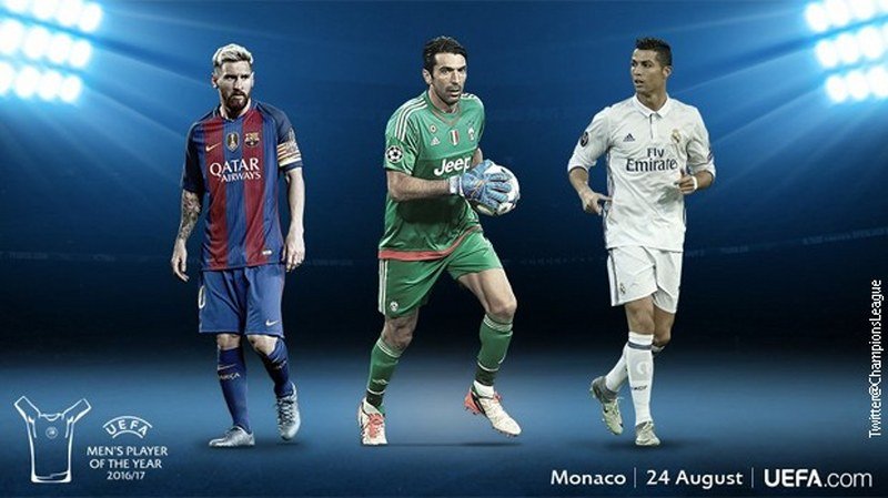 Ronaldo, Mesi i Bufon u najužem izboru za najboljeg igrača
