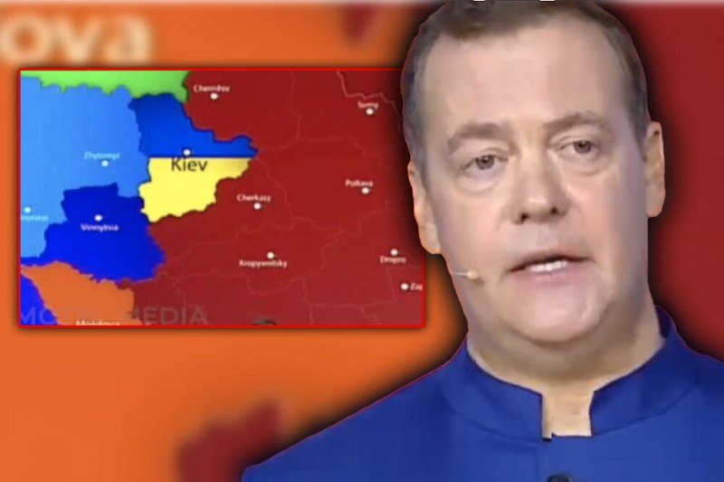 Medvedev pokazao šokantnu mapu Ukraine! Otkrio dokle Rusija planira da ide - Bez pregovora (Foto/Video)