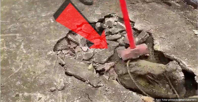 Zbog čudnih zvukova koji su se čuli razbili beton, a ispod ih sačekalo iznenađenje: zvijer (Video)