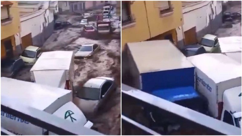 Apokaliptične scene zbog nevremena: Pukla brana, voda guta sve pred sobom (Video)