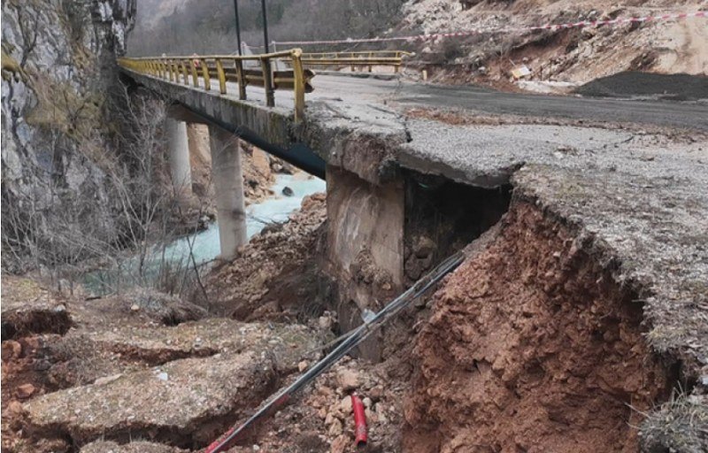 Klizište i pukotine na mostu prema Foči: Mnogo obećanja, premalo urađenog na važnoj saobraćajnici (Video)